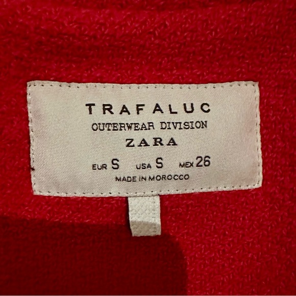 Zara vivid red jacket, fitted at waist - Picture 8 of 8